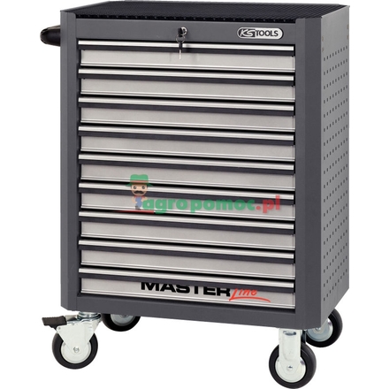 KS Tools MASTER, grey roller cabinet,9 drawer