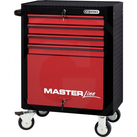KS Tools MASTER, red roller cabinet,4 drawer