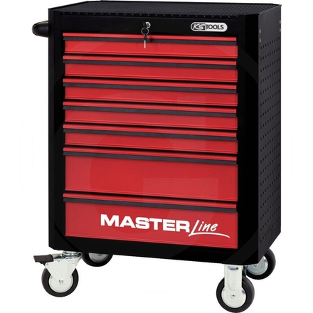 KS Tools MASTER, red roller cabinet,7 drawer