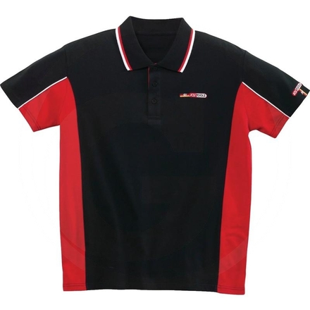 KS Tools Polo-Shirt, black-red XL