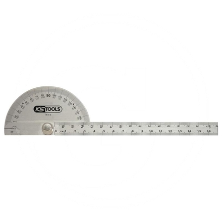 KS Tools Protractor with rule, 220mm