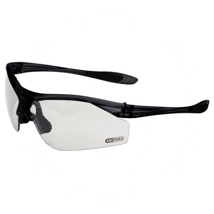 KS Tools Safety glasses, black frame,clear lenses