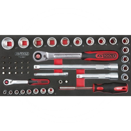 KS Tools Socket set, 1/4", 47pcs