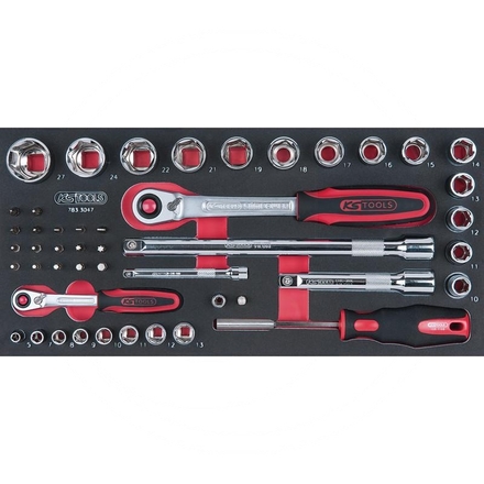 KS Tools Socket set, 1/4", 47pcs