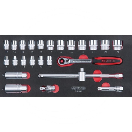 KS Tools socket set, 3/8", 25pcs