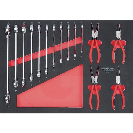 KS Tools Spanner- and Plier-set, 15-pieces