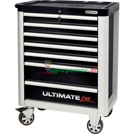 KS Tools ULTIMATE, black roller cabinet,7 drawer
