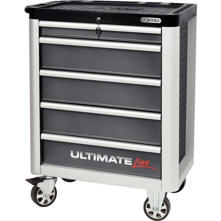KS Tools ULTIMATE, grey roller cabinet,5 drawer