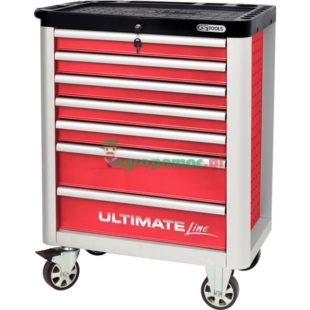 KS Tools ULTIMATE, red roller cabinet,7 drawer