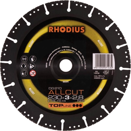 RHODIUS Diamond cut-off disc DG210 ALLCUT