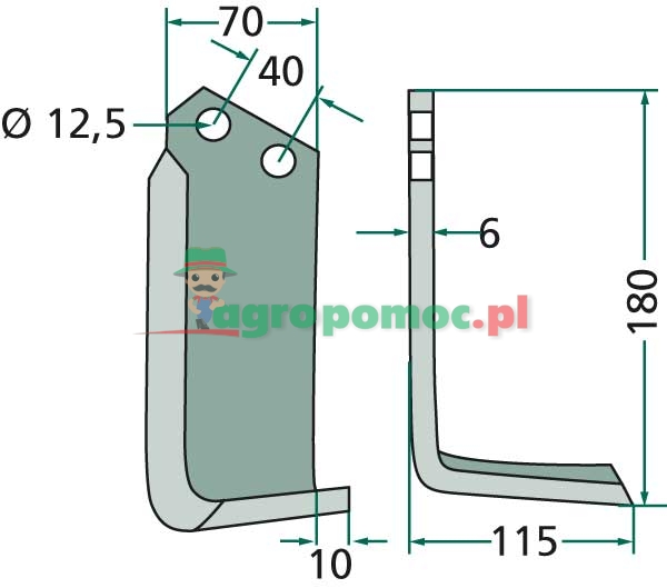 Angled blade | B1-B1S-B-BS-10303 | zdjęcie nr 2