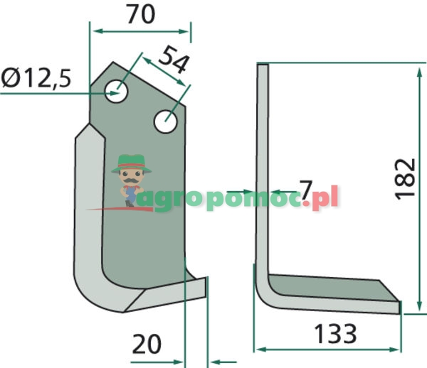 Angled blade | TN-TB2191/2 | zdjęcie nr 2
