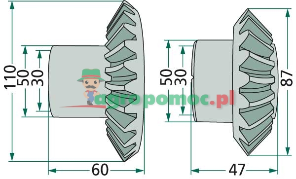 Bevel gear set | 06567780 + 06567781 | zdjęcie nr 2