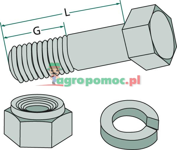 Bolt with nut | zdjęcie nr 2