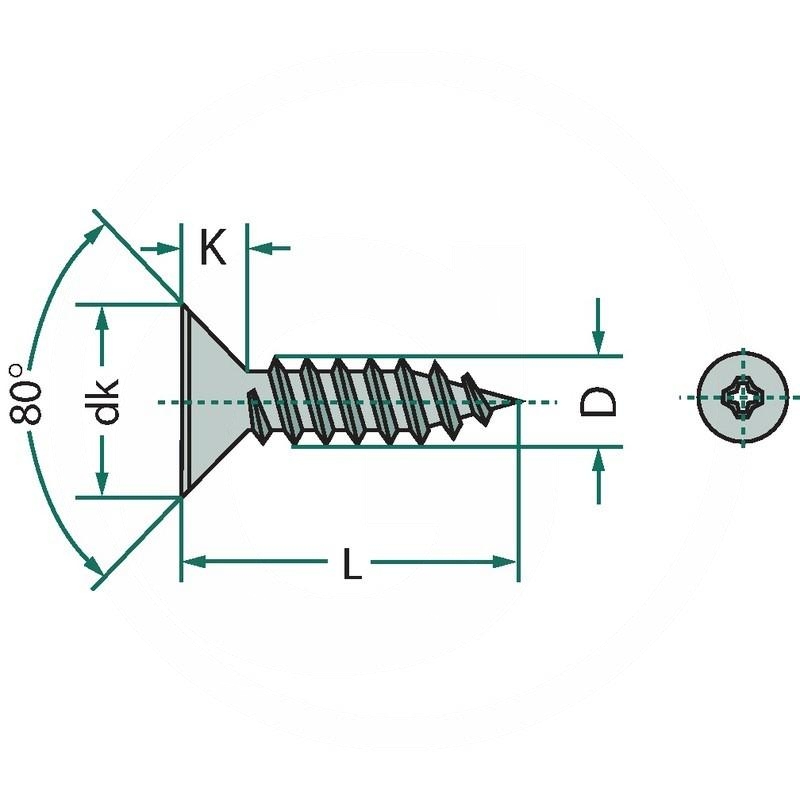Countersunk-head self-tapping screw | zdjęcie nr 2