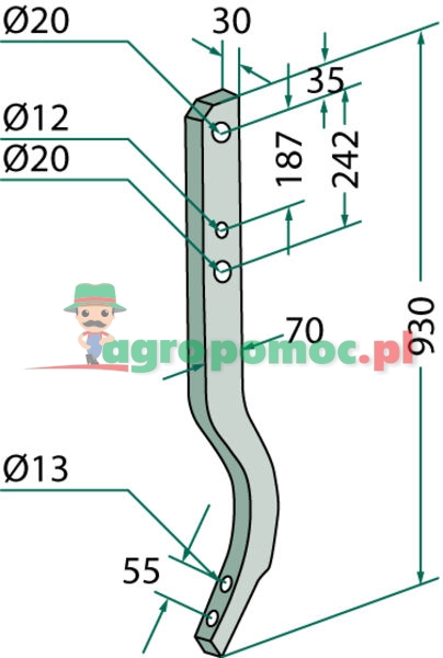 Cultivator shank | 0423050 | zdjęcie nr 2