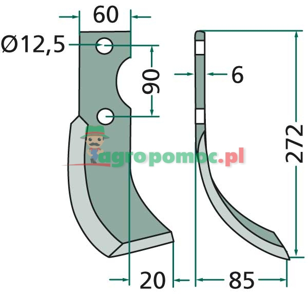 Curved blade | 74-75 HP 24 | zdjęcie nr 2