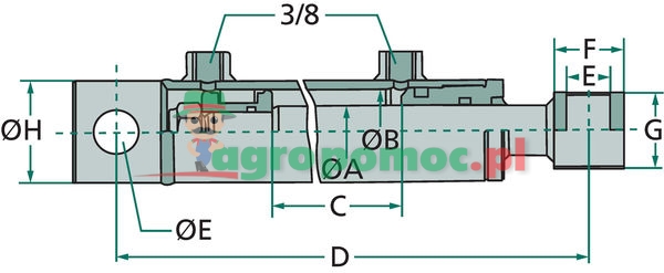 Cylinder DA B-40-70-600-810 | zdjęcie nr 2