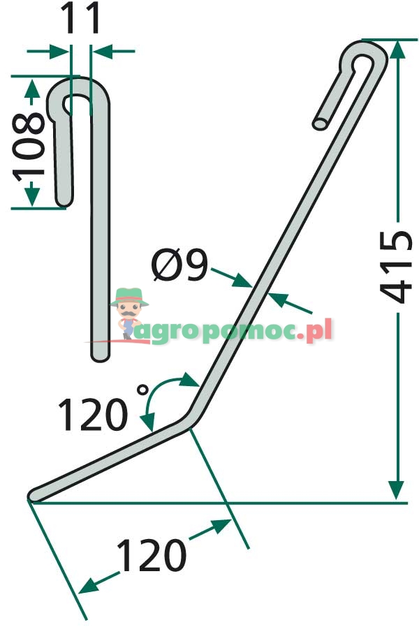 GRANITE Seed drill tine short II/III | 952461 | zdjęcie nr 2