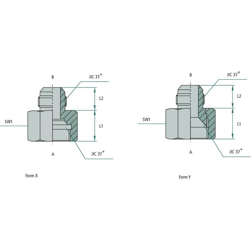 GA 1.1/16 F-JIC x 7/16 M-JIC | zdjęcie nr 2