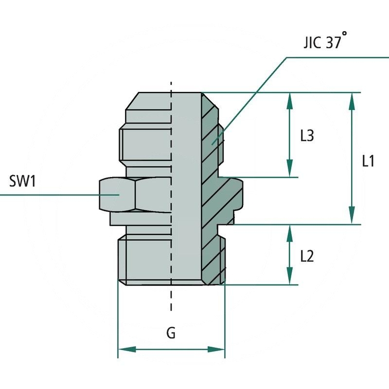 GA 1.1/16 M-JIC x 1 M-BSP-WD | zdjęcie nr 2