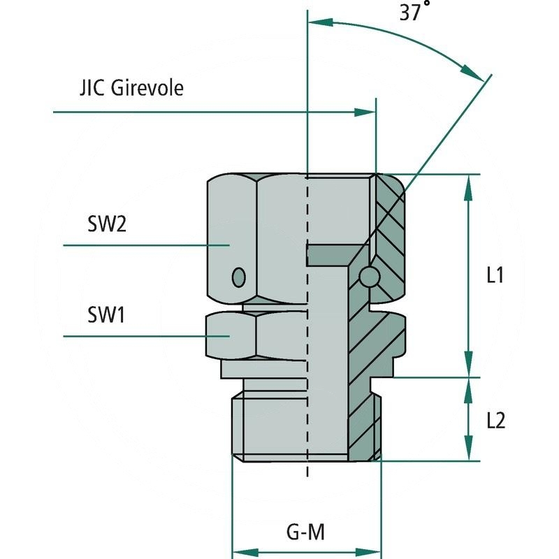 GA 7/16 FS-JIC x 1/4 M-BSP-WD | zdjęcie nr 2