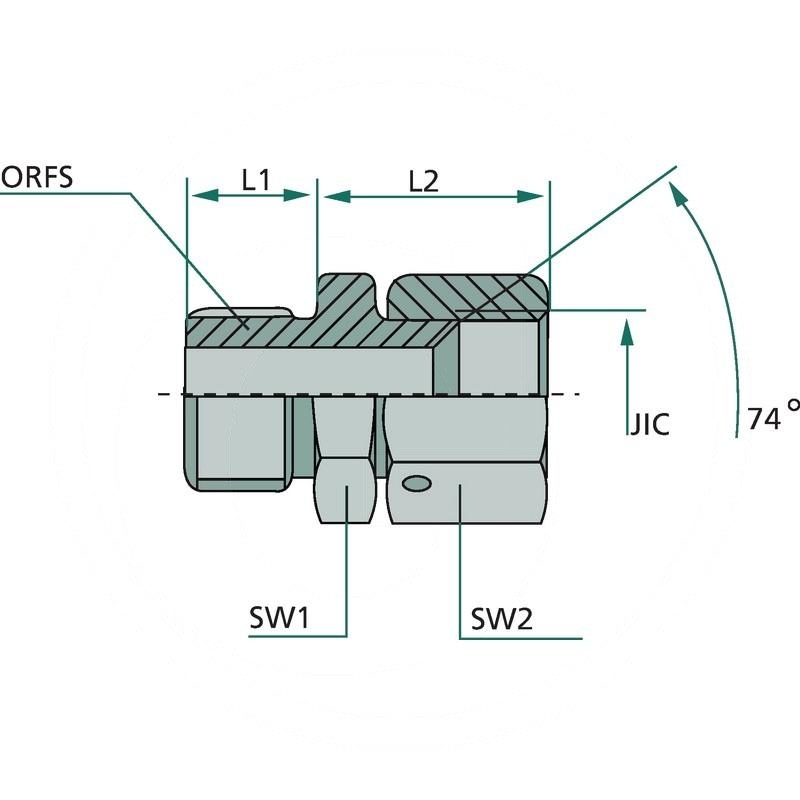 GA 9/16 M-ORFS x 7/16 FS-JIC | zdjęcie nr 2