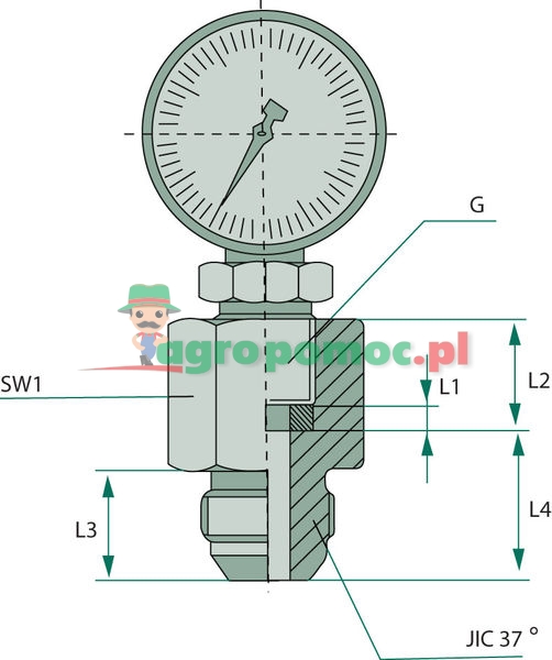 GAM 3/4 M-JIC x 1/2 M-BSP | zdjęcie nr 2