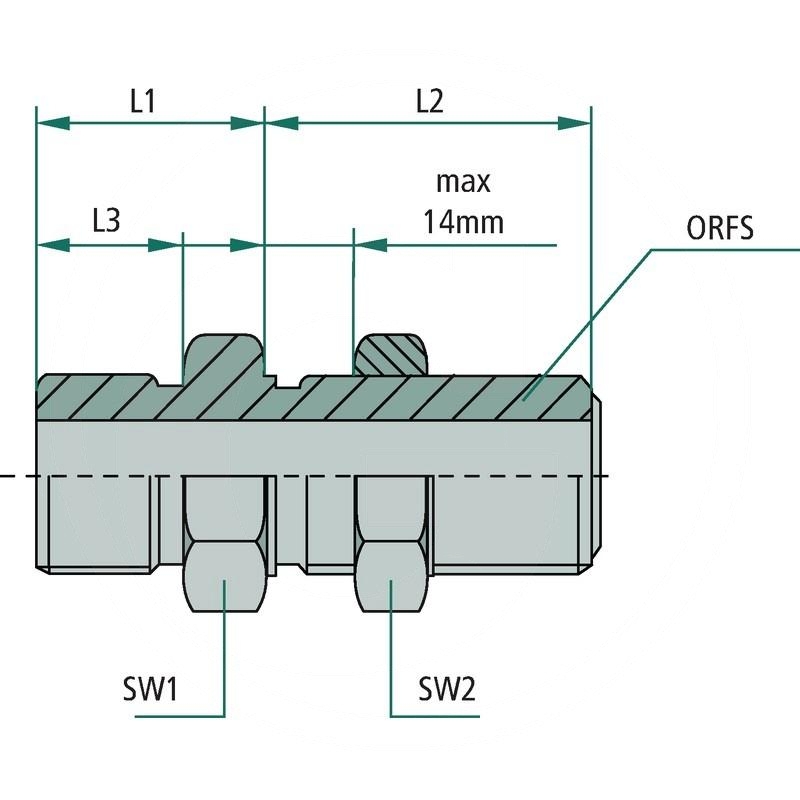 GSA 1.3/16 M-ORFS x 1.3/16 M-ORFS45° | zdjęcie nr 2