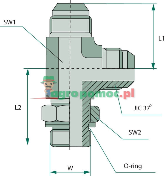 LAE 9/16 M-M JIC x 3/4 M-UNF | zdjęcie nr 2