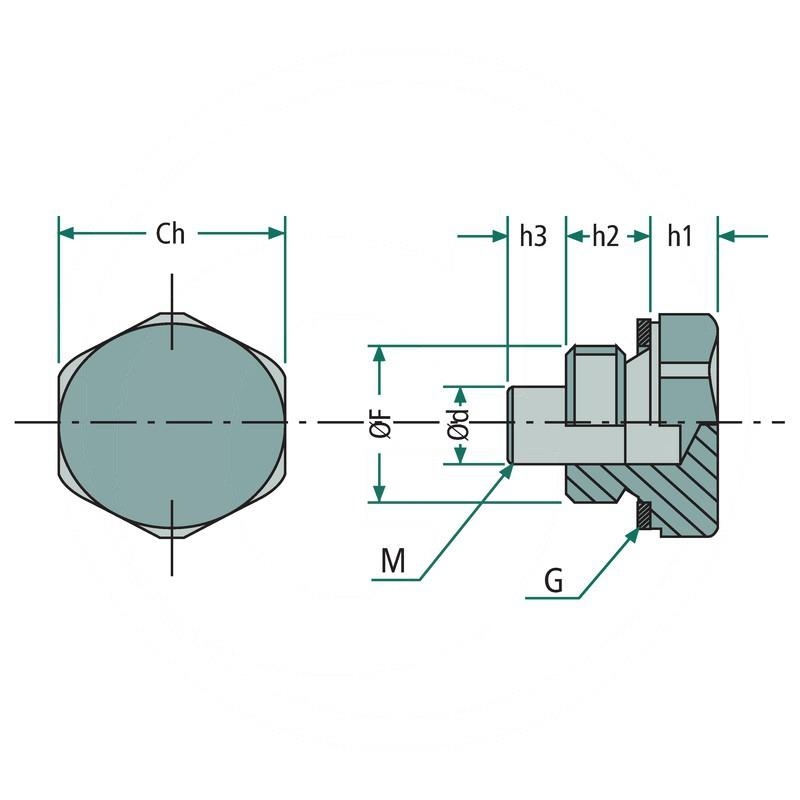 Magnetic oil drain plug 3/8" | zdjęcie nr 2