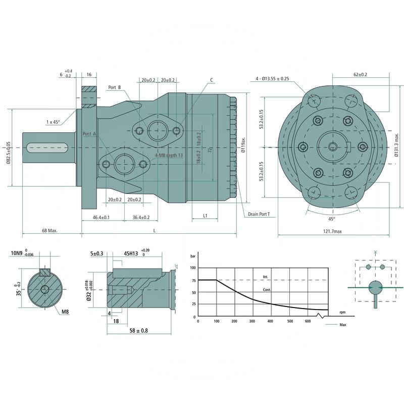 Motor BMH 250cc D=32mm 1/2" | zdjęcie nr 2