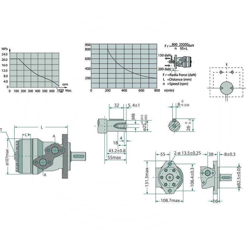 Motor BMR 315cc D=25mm G 1/2“ | zdjęcie nr 2