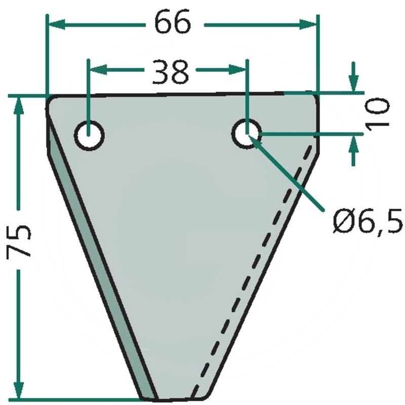 Mower blade - end blade | 580200501, GB 2632 | zdjęcie nr 2