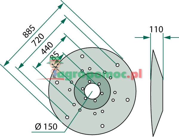 Mower disc | 00330600731 | zdjęcie nr 2