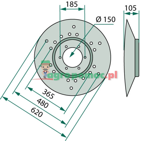 Mower disc | 00333600730 | zdjęcie nr 2