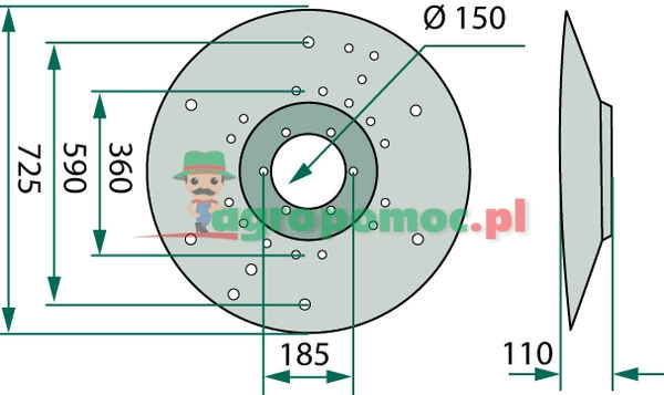 Mower disc | 00337650870 | zdjęcie nr 2