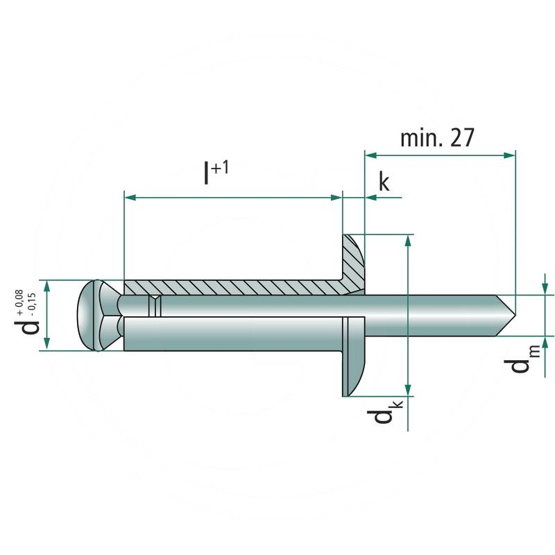 Pack of 500 flathead spreading blind rivets 4,8x21 | zdjęcie nr 2