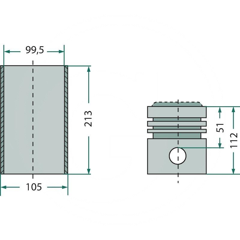 Piston set complete | K949721 + K964857 | zdjęcie nr 2