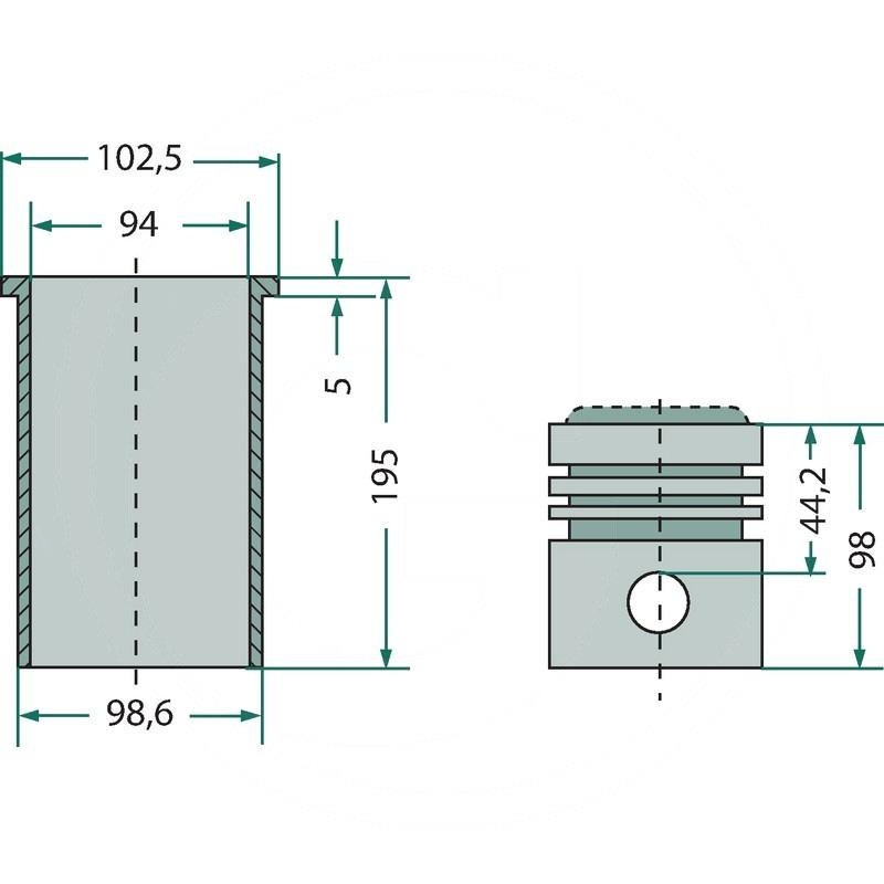 Piston set complete | 94900960, 89447 | zdjęcie nr 2