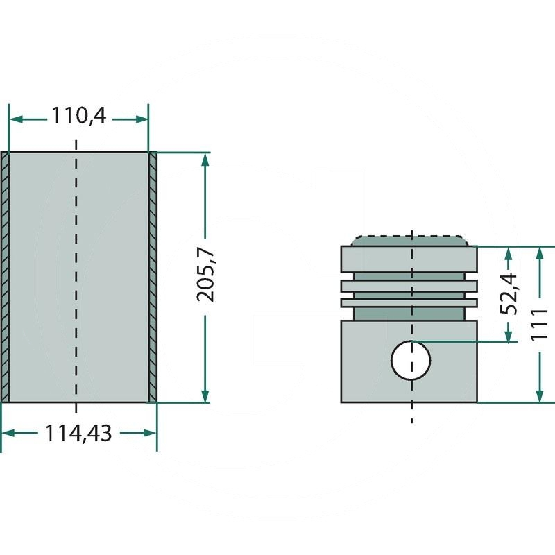 Piston set complete | 87802364 + 83998292 | zdjęcie nr 2