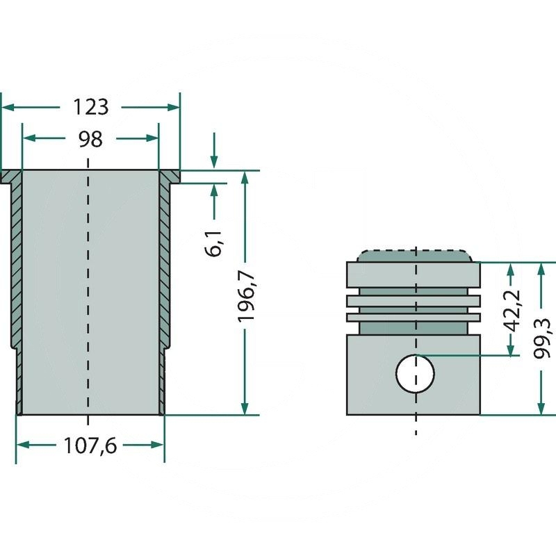 Piston set complete | AR51902 + AR70633 + T23481 + T23482 + 2x R5112 | zdjęcie nr 2