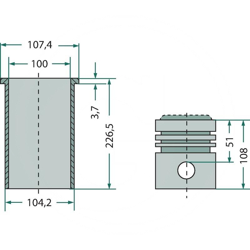 Piston set complete | 3640593M91 | zdjęcie nr 2