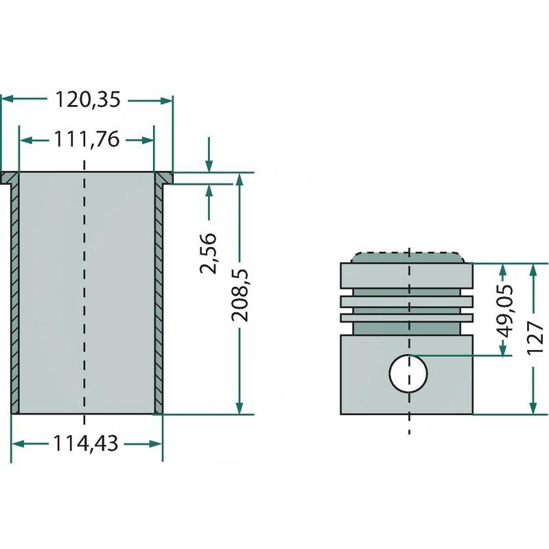 Piston set complete | E0NN6108AA + DJPN6149W + D7NN6055A | zdjęcie nr 2
