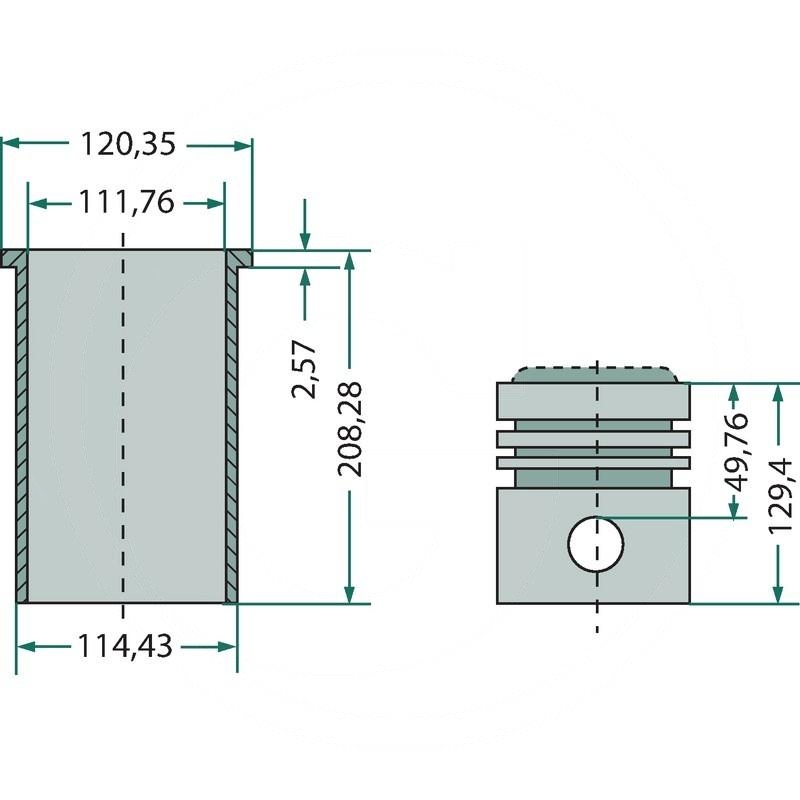 Piston set complete | D6NN6108Y + DFPN6149E + D7NN6055A | zdjęcie nr 2