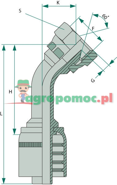 PNE 10 DKR 1/2" 45° | zdjęcie nr 2