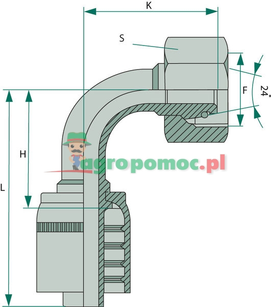 PNE 12 DKOS M24x1.5 90° | zdjęcie nr 2