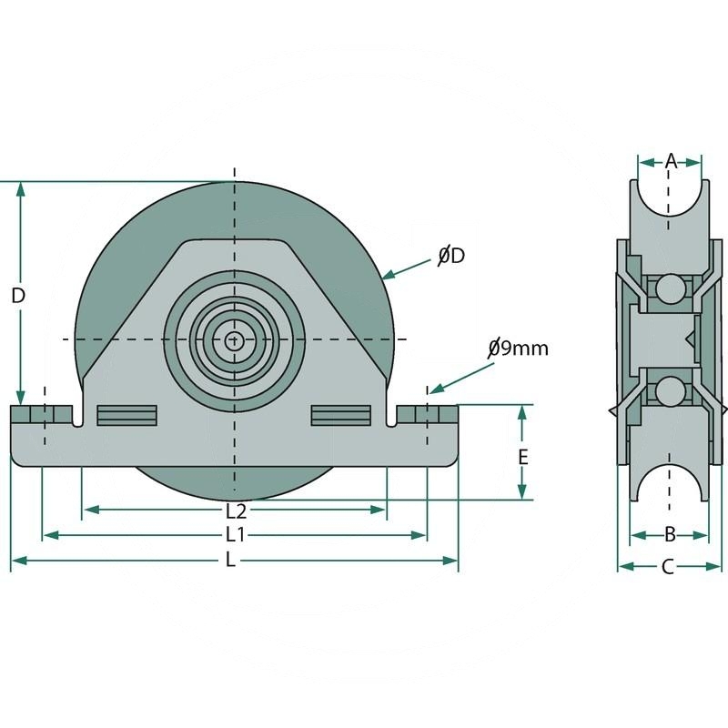 Roller assembly with round groove | zdjęcie nr 2