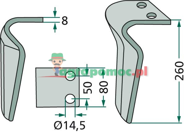 Rotary harrow tine | RH-ORT-05R | zdjęcie nr 2