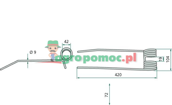 Rotary tedder tine | 38 | zdjęcie nr 2